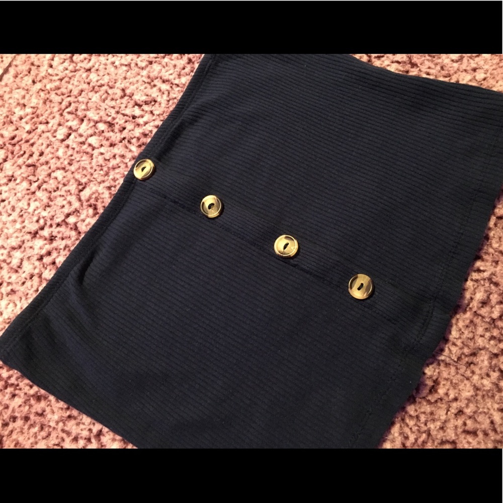 Dark navy blue tube top